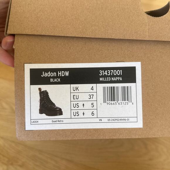 Dr. Martens - Jadon Hardware Max Milled Napa Leather Platform Buckle Boots Black - Picture 4 of 8